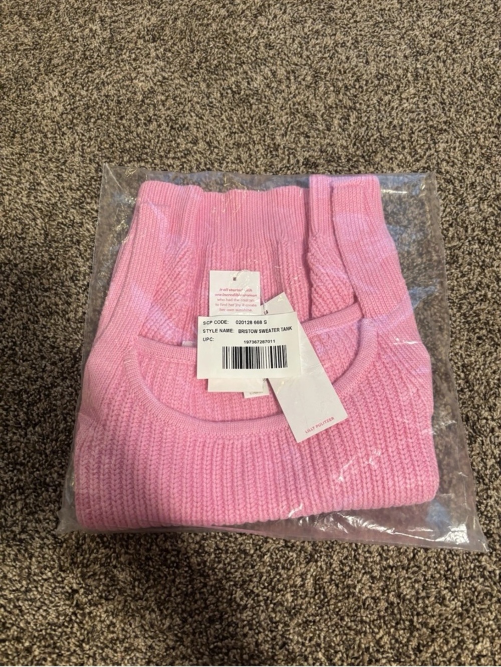 Lilly Pulitzer Pink Ribbed Scoop-Neck Sweater Tank